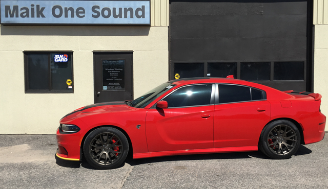 2018 Dodge HellCat with professional window tint in North Bay
